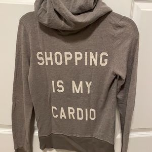 Wild fox Shopping Is My Cardio Zip Up size XS